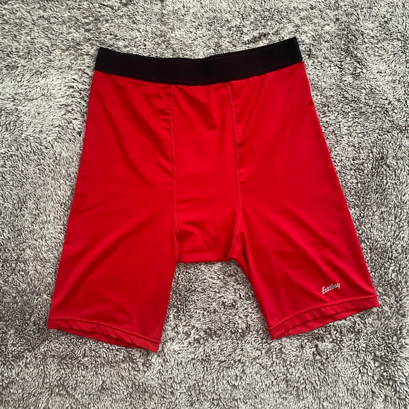 Men’s Eastbay Compression Shorts, Red, Size XL - Picture 1 of 5
